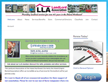 Tablet Screenshot of landlordassoc.org